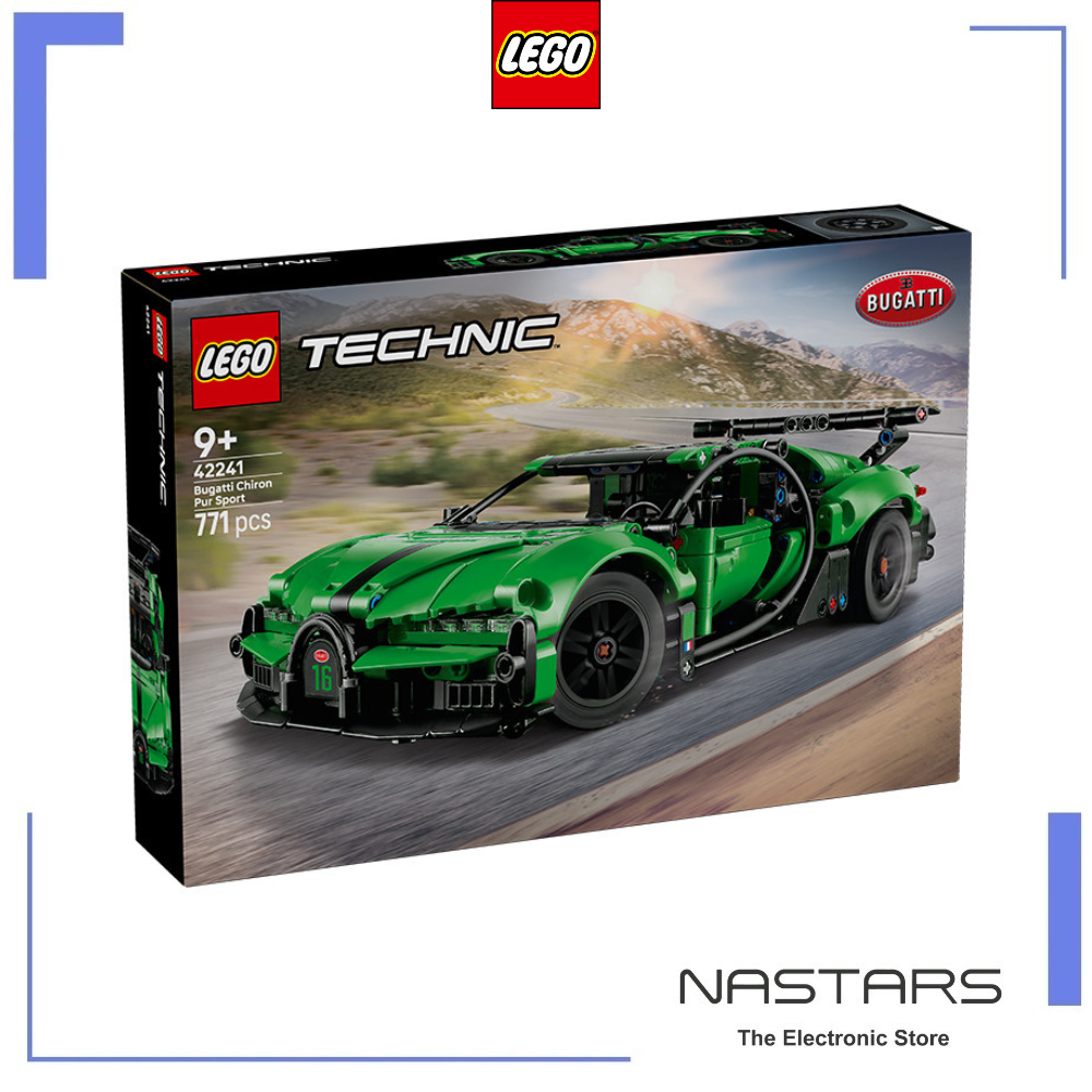 LEGO Technic Green Bugatti Chiron Pur Sport Hypercar 42241