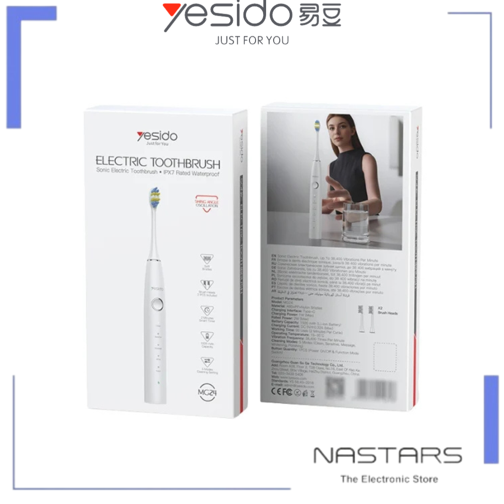 YESIDO MG24 Sonic Electric Toothbrush (White) - Image 2